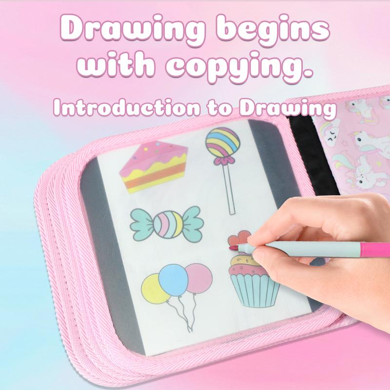 Erasable Magic Doodle Book Reusable Blackboard with Pens Kids Coloring Set