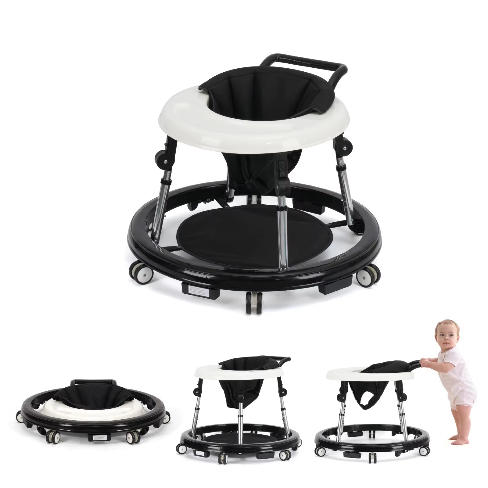 Foldable Anti-Rollover Baby Walker