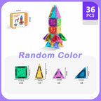 Mini Magnetic Tile Building Set, 40 Pieces, Portable