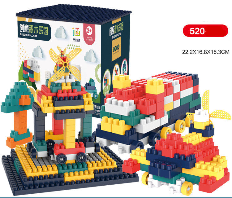 Building Blocks Set with Storage Box Classic Brick Toy for Kids Ages 3+