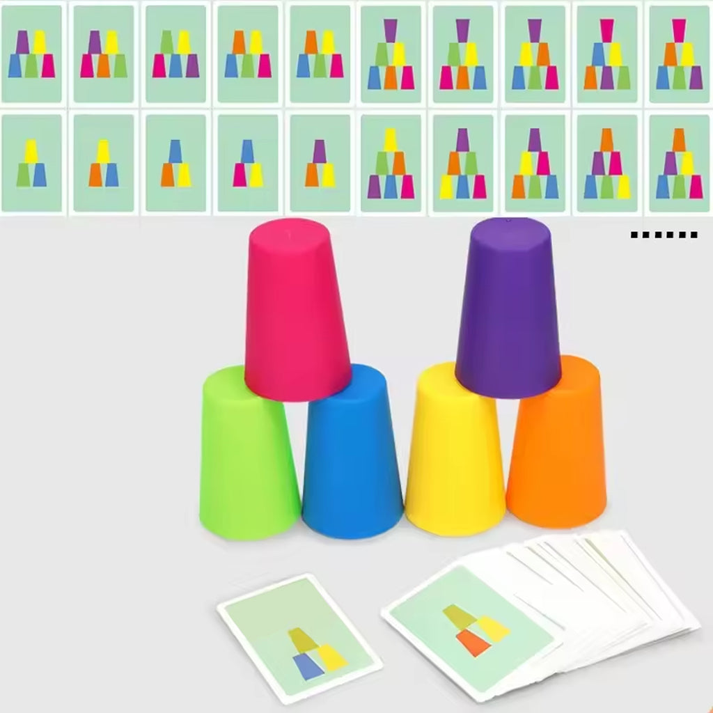 Can Stack Mini Game Mini Stack Cup Game With Card – Cozoda
