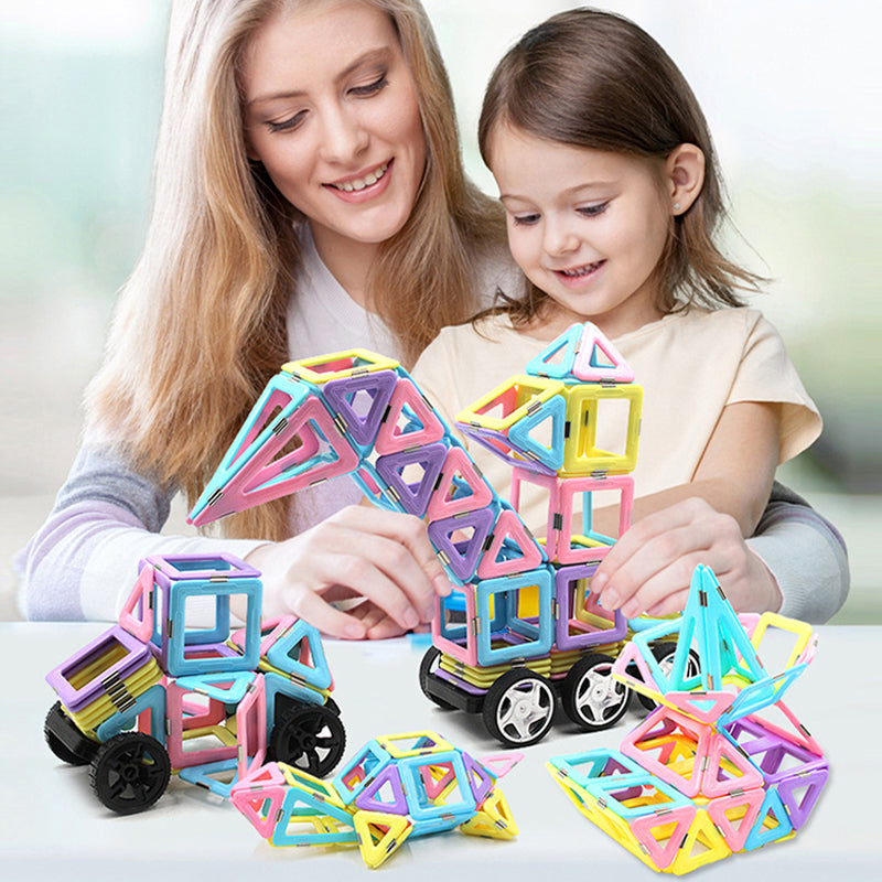Magnetic Building Blocks Tile Set for Kids – ABS STEM Construction Toy 70/76/86 Pcs, Ages 3+