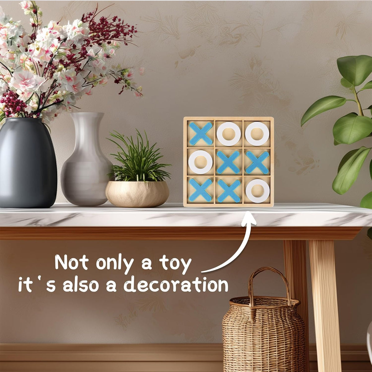 Wooden Tic Tac Toe Game Board