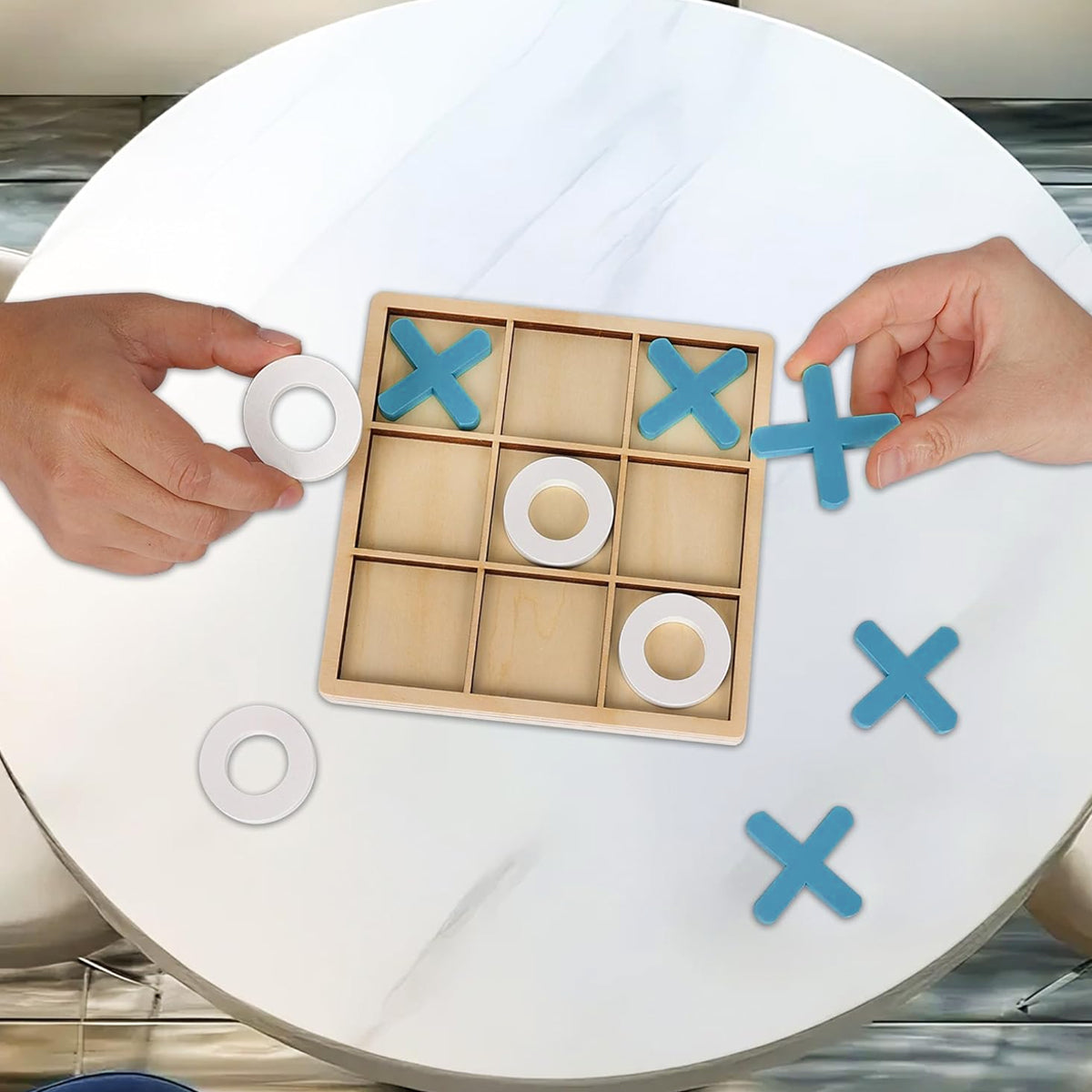 Wooden Tic Tac Toe Game Board