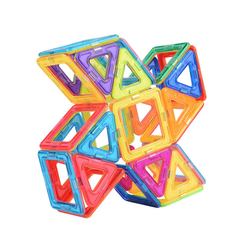 Magnetic Building Tiles 50pcs Kids 3D Puzzle Building Blocks Set for Ages 3+