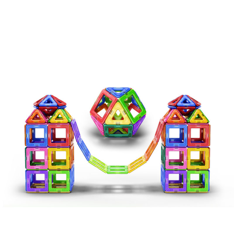 Magnetic Building Tiles 50pcs Kids 3D Puzzle Building Blocks Set for Ages 3+