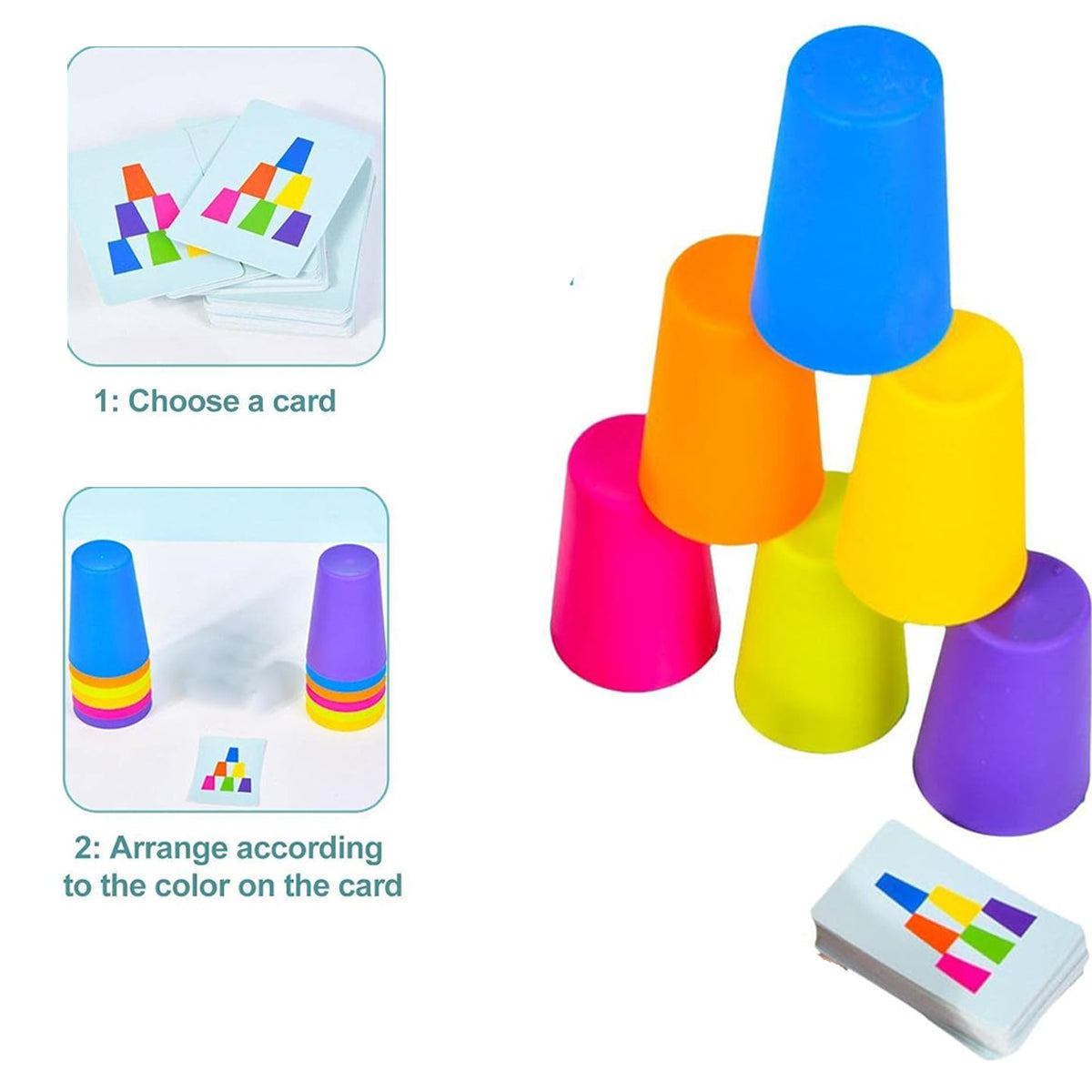 Can Stack Mini Game Mini Stack Cup Game With Card – Cozoda