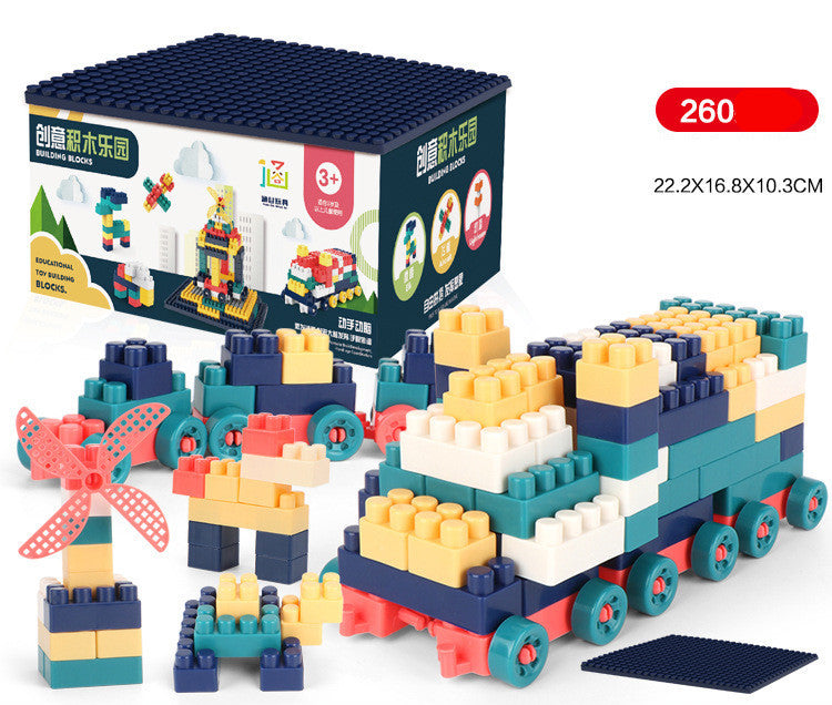 Building Blocks Set with Storage Box Classic Brick Toy for Kids Ages 3+