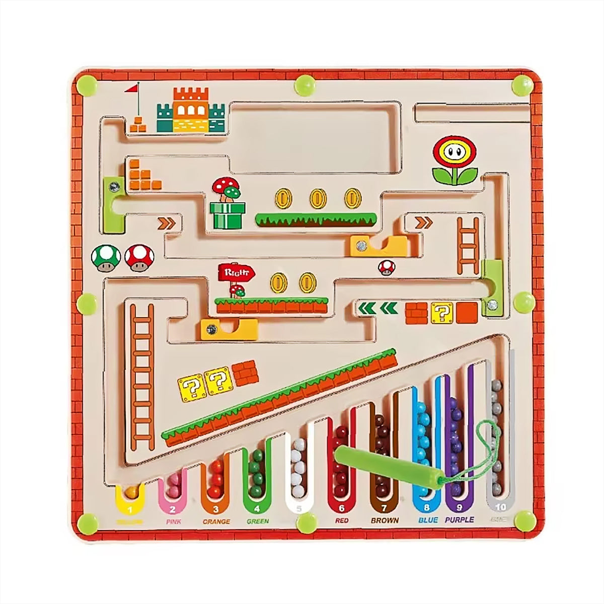 Magnetic Color & Number Maze