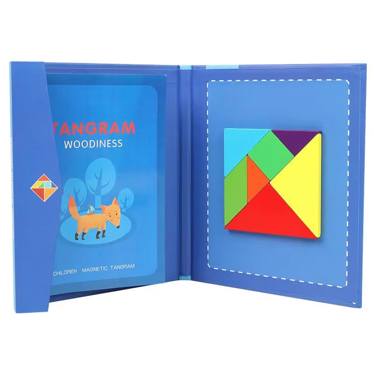 Magnetic Wooden Tangram Puzzle Set