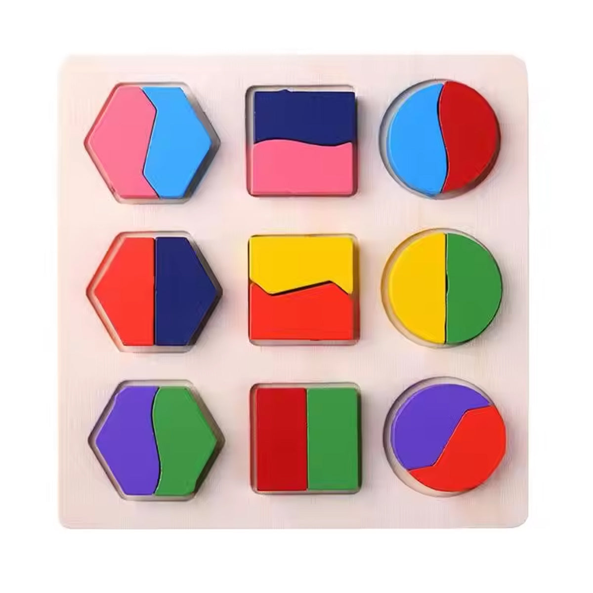 Wooden Shape Matching Puzzle Board