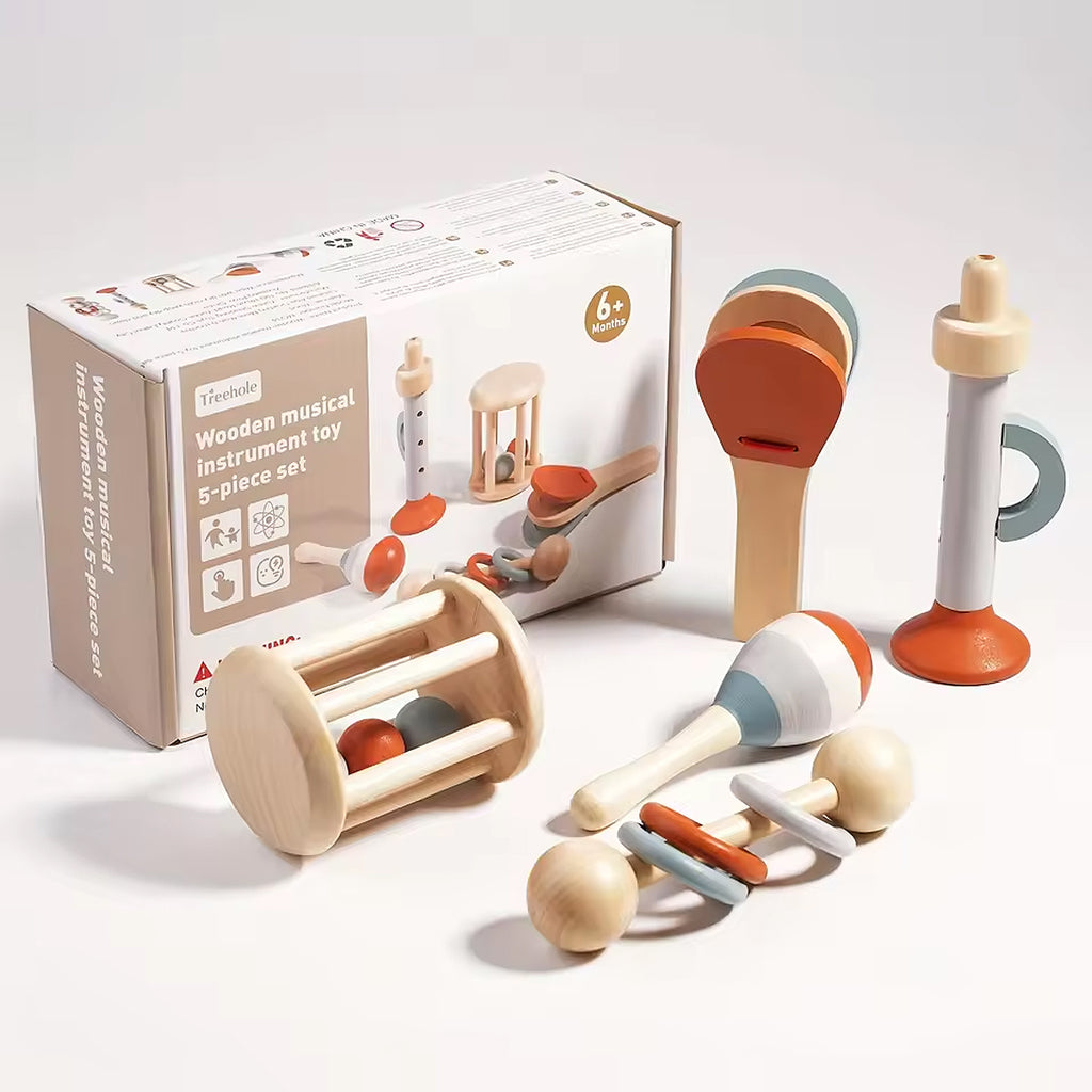 5PCS Wooden Musical Instrument Set