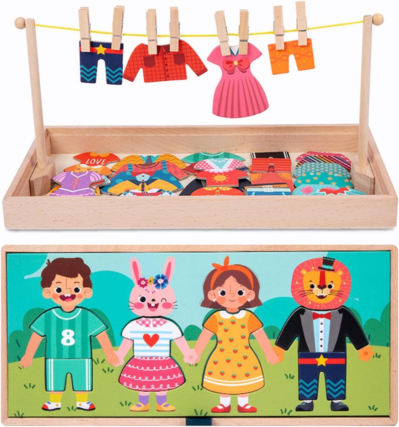 Wooden Dress-Up Puzzle Game –