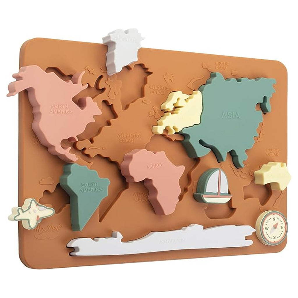 Silicone World Map Puzzle for Fun Geography Learning