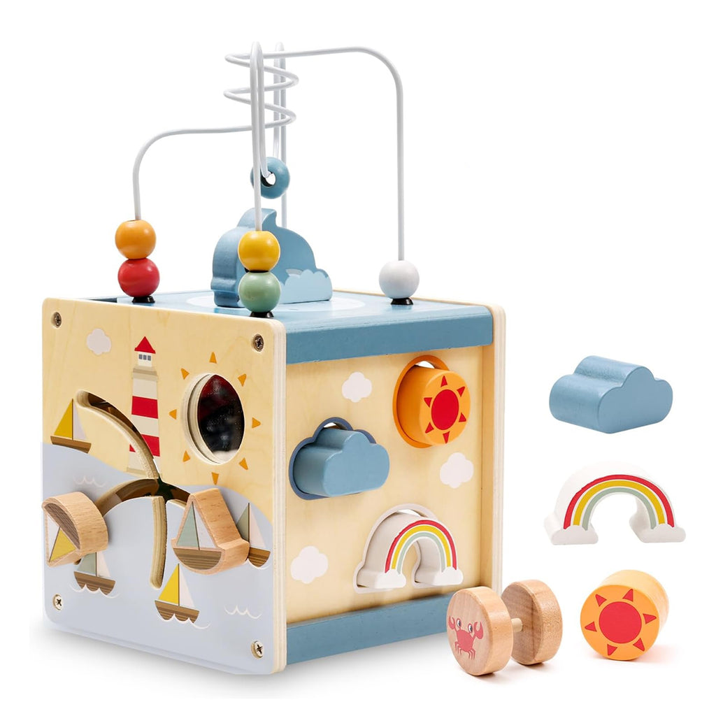 Montessori 6-in-1 Wooden Activity Cube