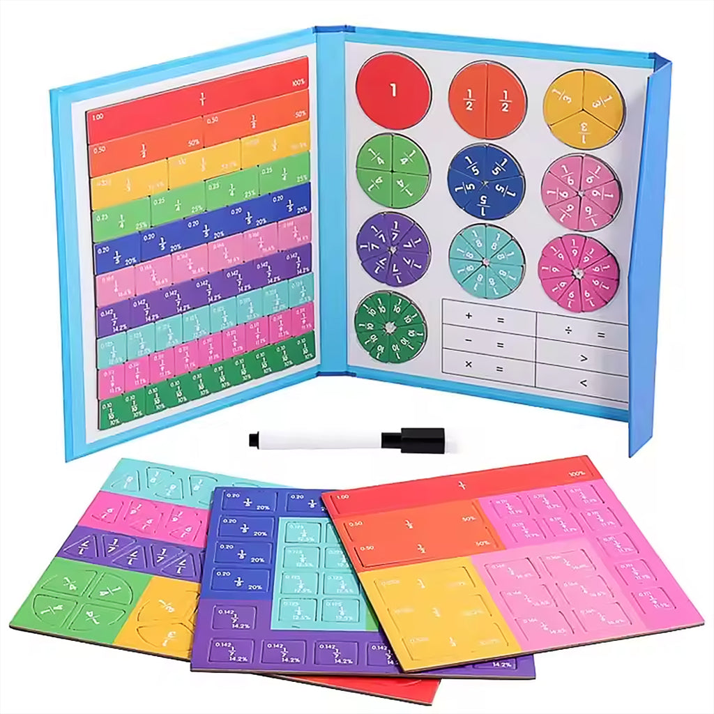 Magnetic Fraction Tiles Set