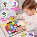 Wooden Puzzle Blocks Set
