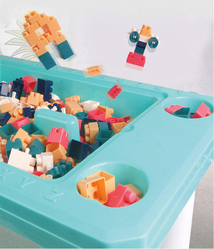 Building Blocks Set with Storage Box Classic Brick Toy for Kids Ages 3+