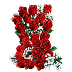 Romantic Rose Bouquet Building Block Set, 968 Pieces