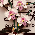 Orchid Flower Bouquet Building Block Set For Desk Decor