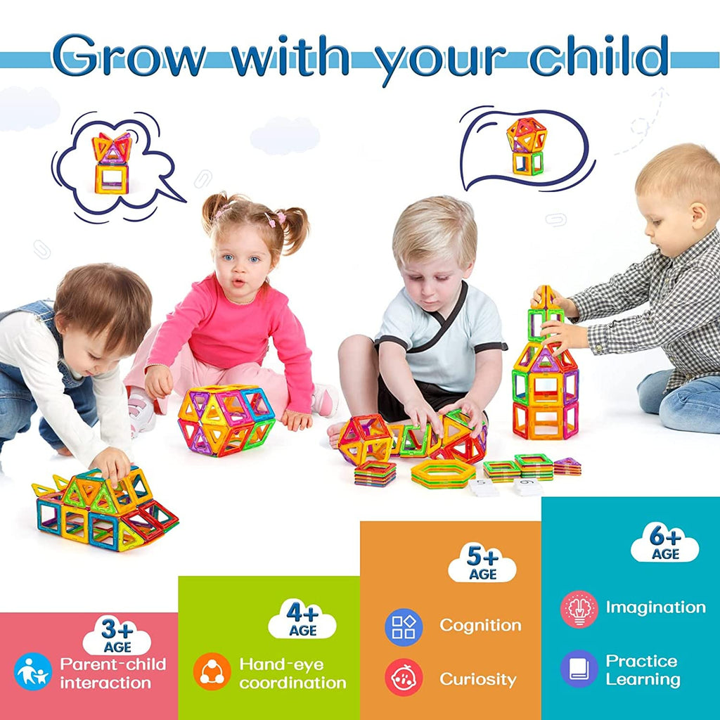 Magnetic Building Tile Puzzle Set, 50 Pieces, Ages 3+