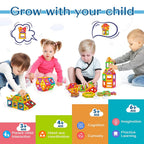 Magnetic Building Tile Puzzle Set, 50 Pieces, Ages 3+