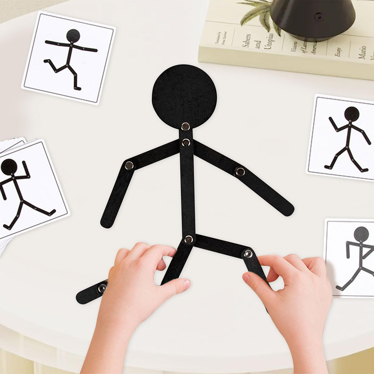 Wooden Stickman Puzzle Game Set