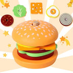 Montessori Wooden Burger Stacking Toy