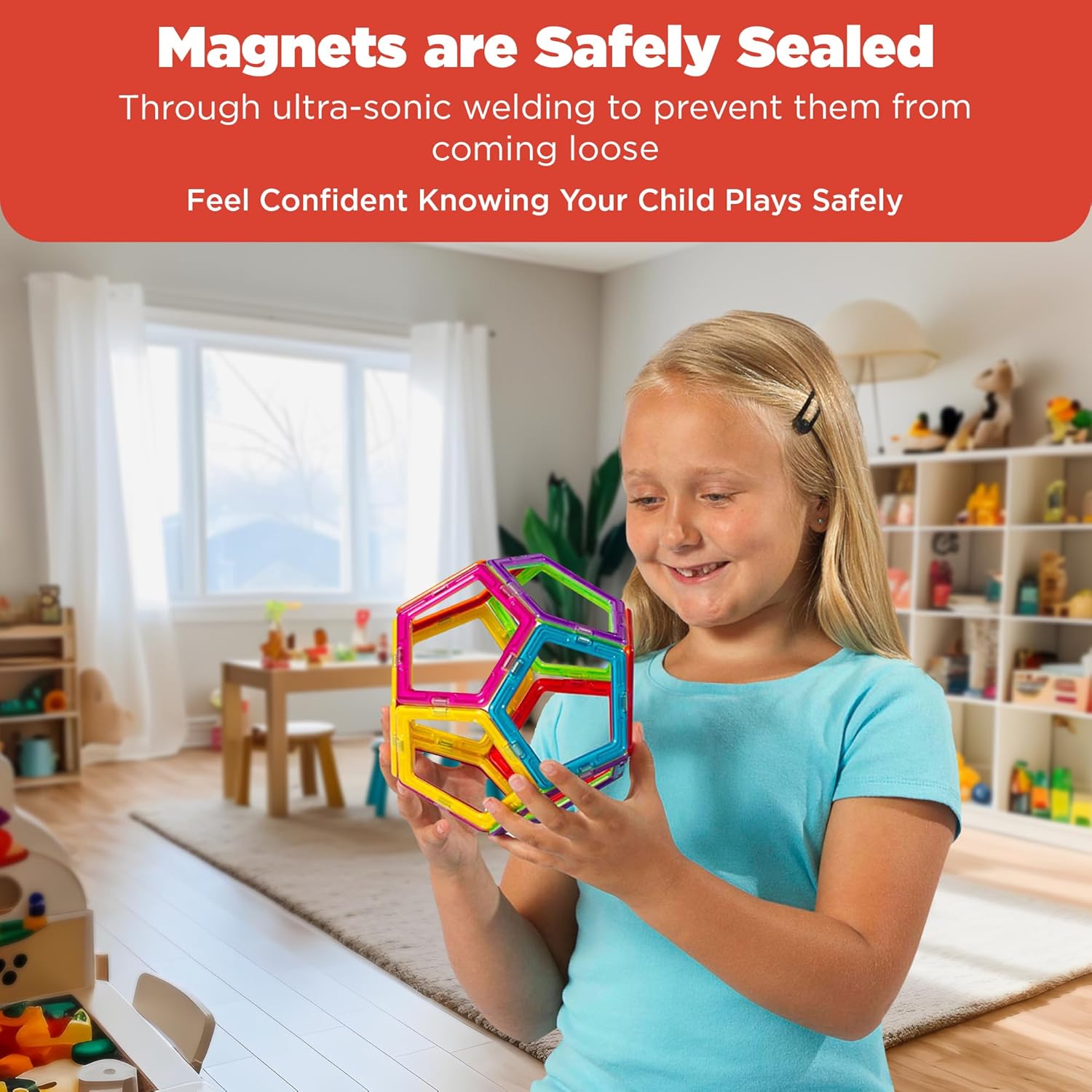 Magnetic Building Blocks Set 33-275pcs with Letters, Numbers, Wheels & Gears for Kids