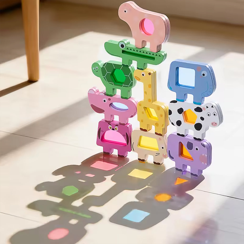 Wooden Animal Stacking Blocks