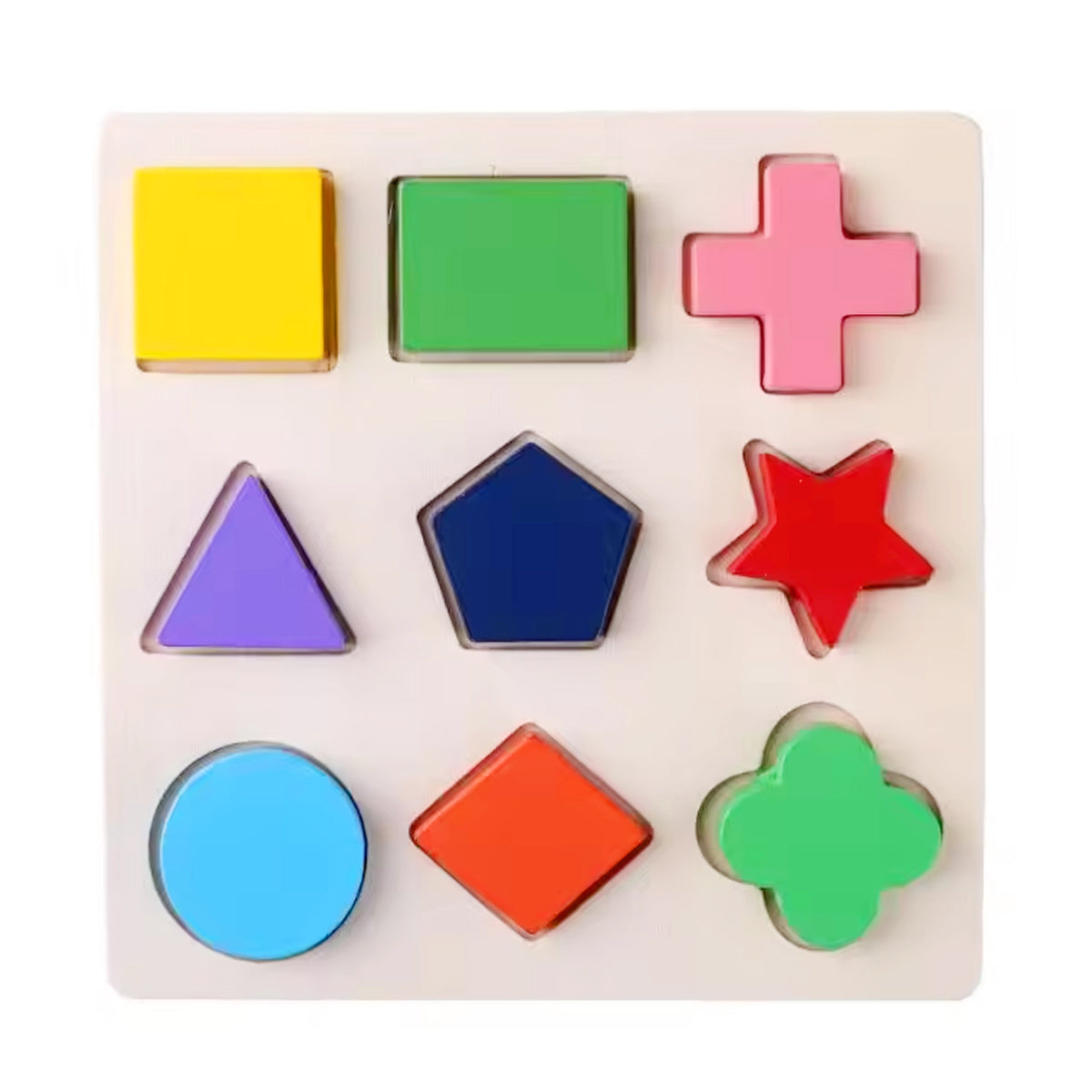 Wooden Shape Matching Puzzle Board