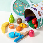 Montessori Wooden Cutting Fruit & Vegetable Set