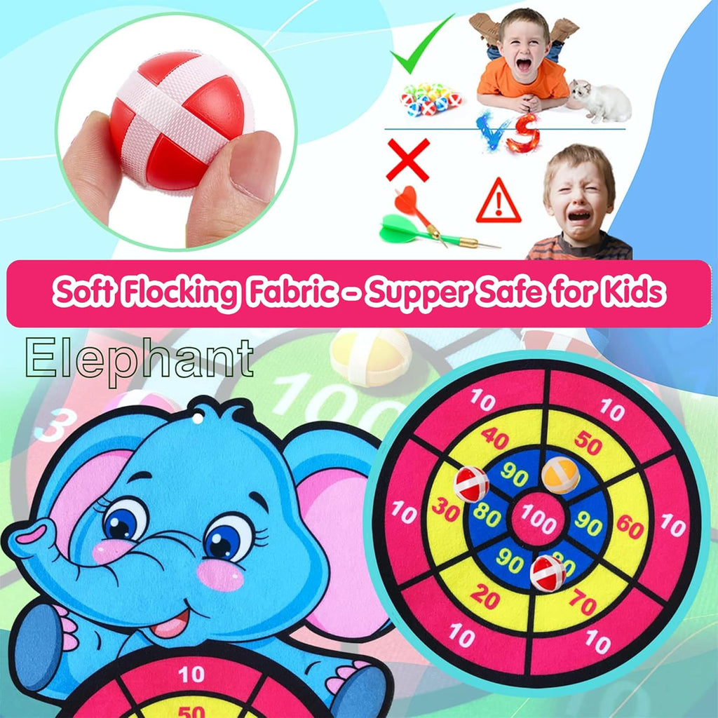 Cartoon Animal Sticky Ball Dart Board Game Set