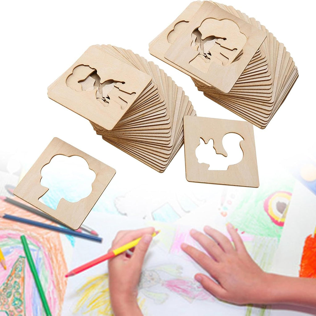 Wooden Drawing Stencils for Kids