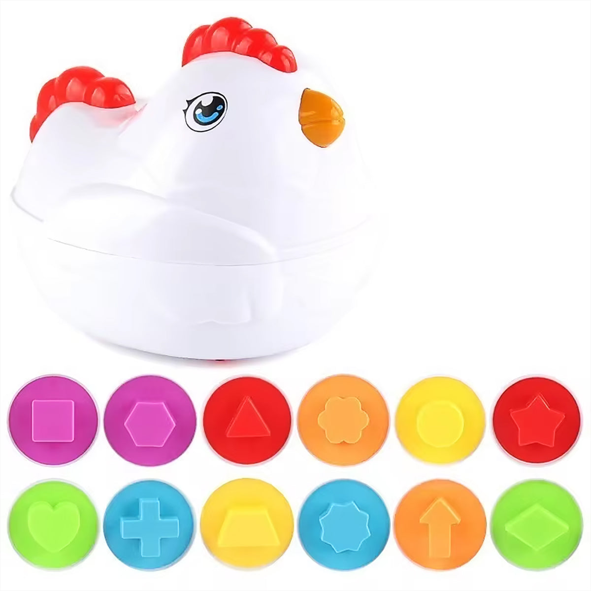 Matching Eggs Learning Toy with Chicken Storage Case
