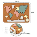 Silicone World Map Puzzle for Fun Geography Learning