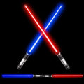 Led Light Up Swords Set Fx Double Bladed Dual Sabers