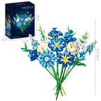 Midnight Blue Tulip Building Block Set, 766 Pieces