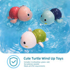 Cute Swimming Turtles Wind Up Toys for Baby Toddlers 1+ Years Old