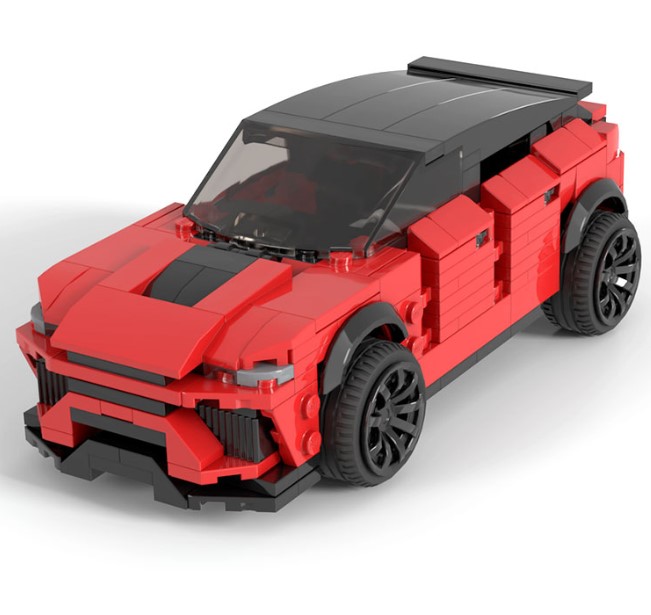 Kids Building Blocks Sports Car Assembly Set - Red Urus Model