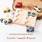 Montessori Wooden Traffic Car Puzzle