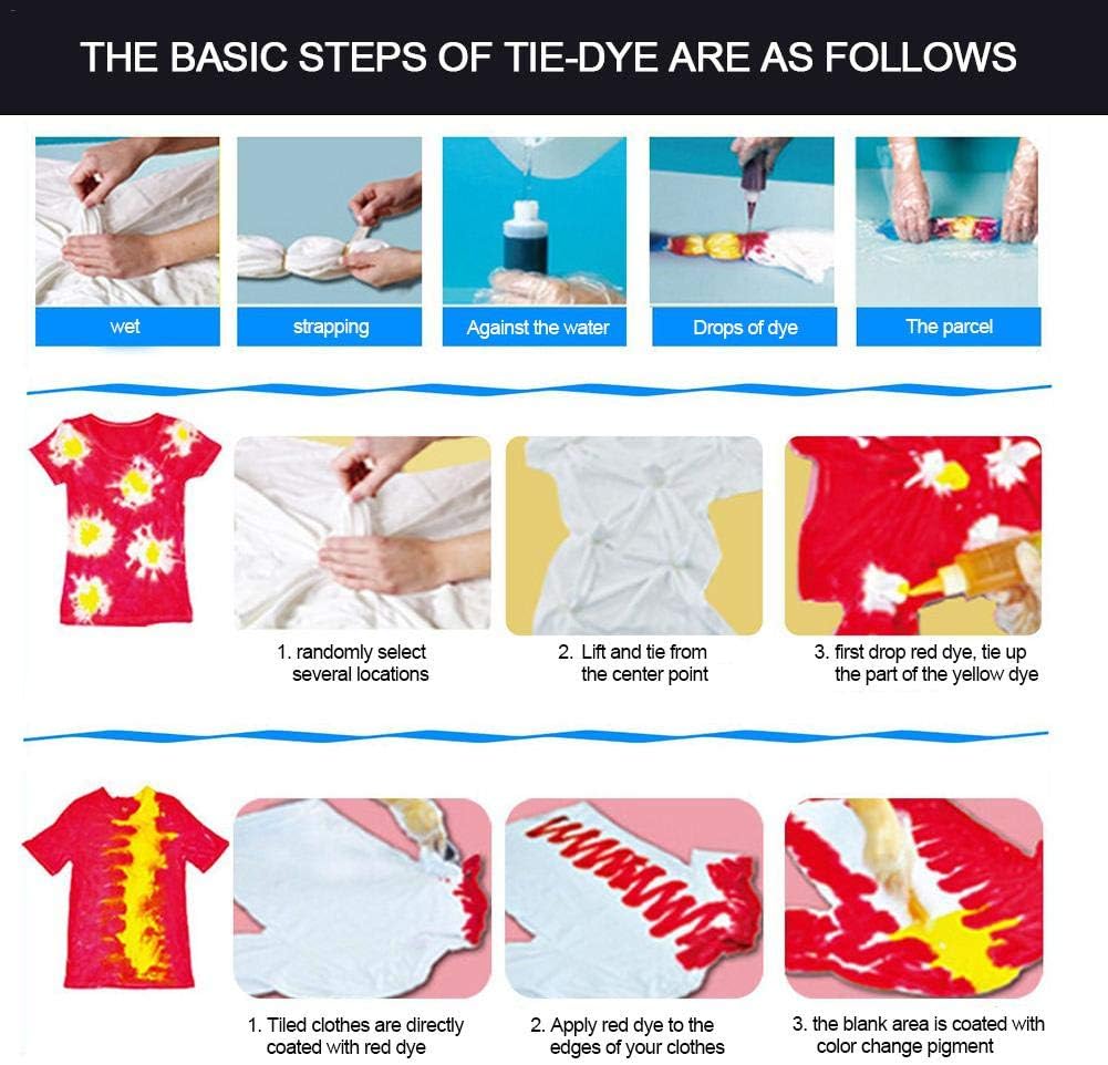 Tie Dye Craft Kit With Gloves And Tablecloth, 18 Colors