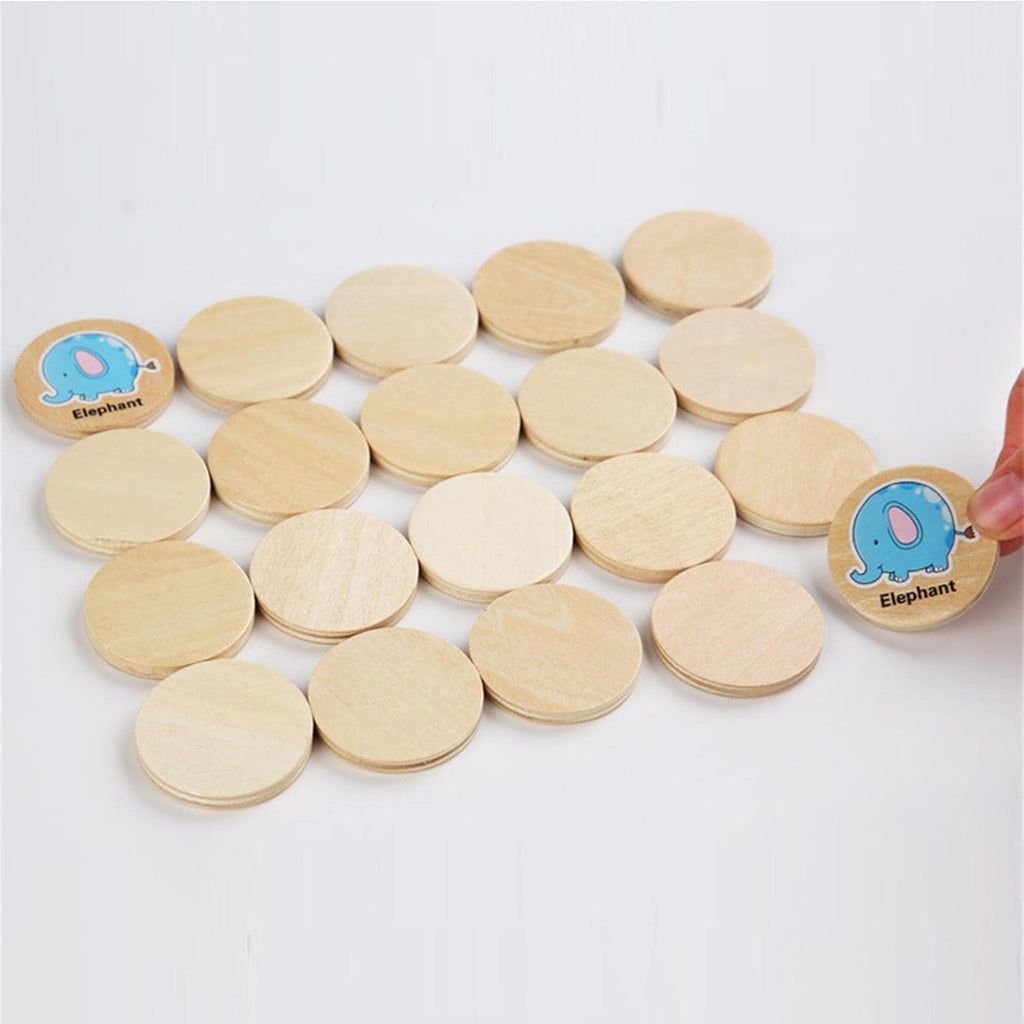 Wooden Animal Memory Matching Game