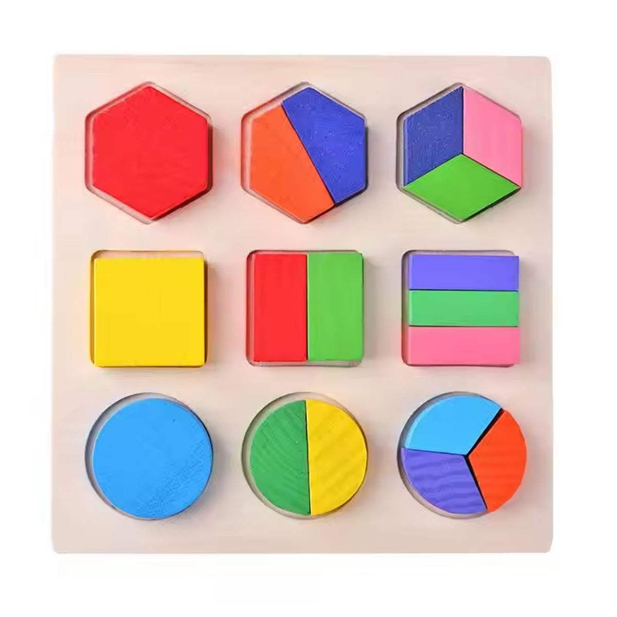 Wooden Shape Matching Puzzle Board