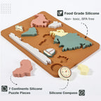 Silicone World Map Puzzle for Fun Geography Learning