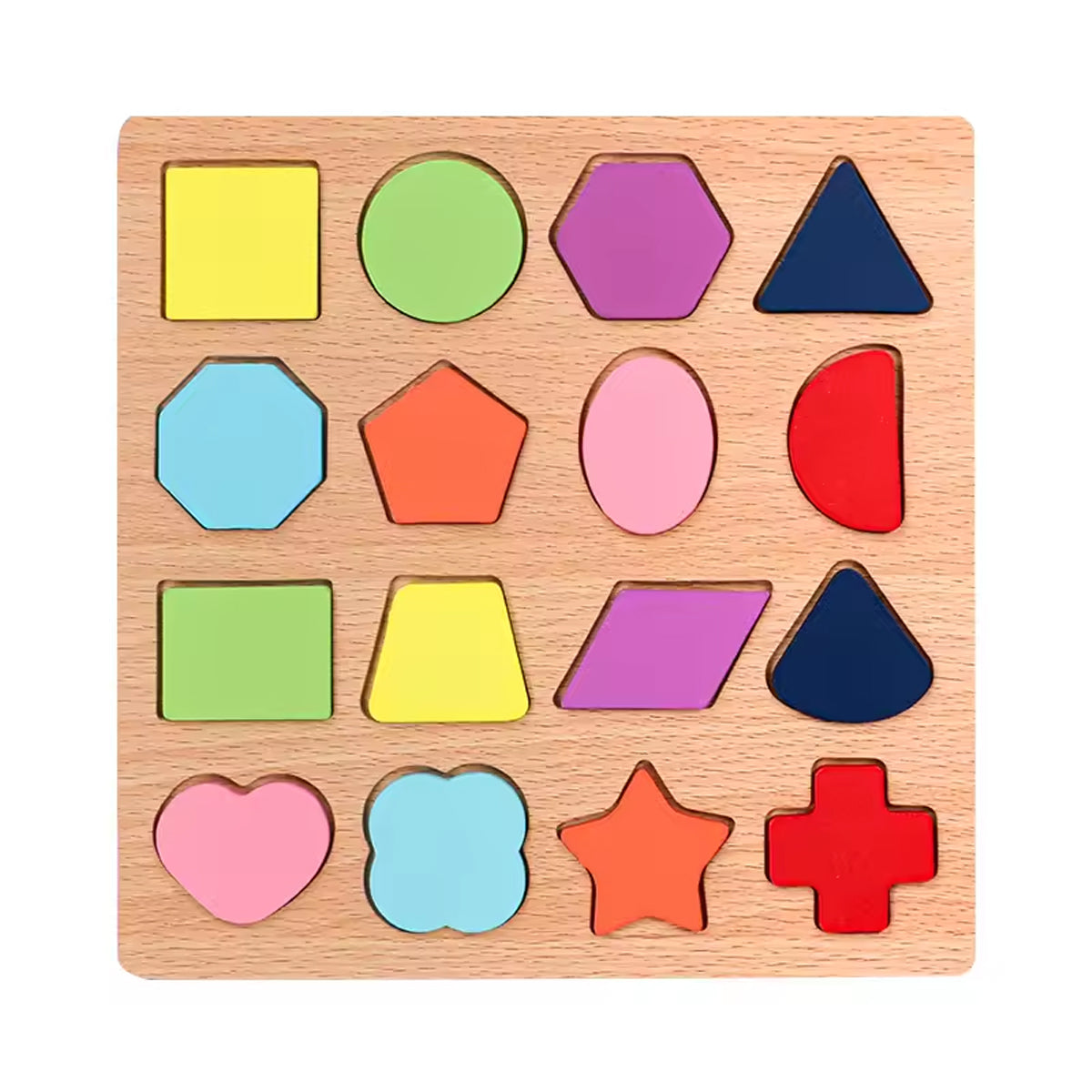 Wooden Alphabet Number & Shape Puzzle Set