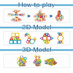 Magnetic Building Tile Puzzle Set, 50 Pieces, Ages 3+
