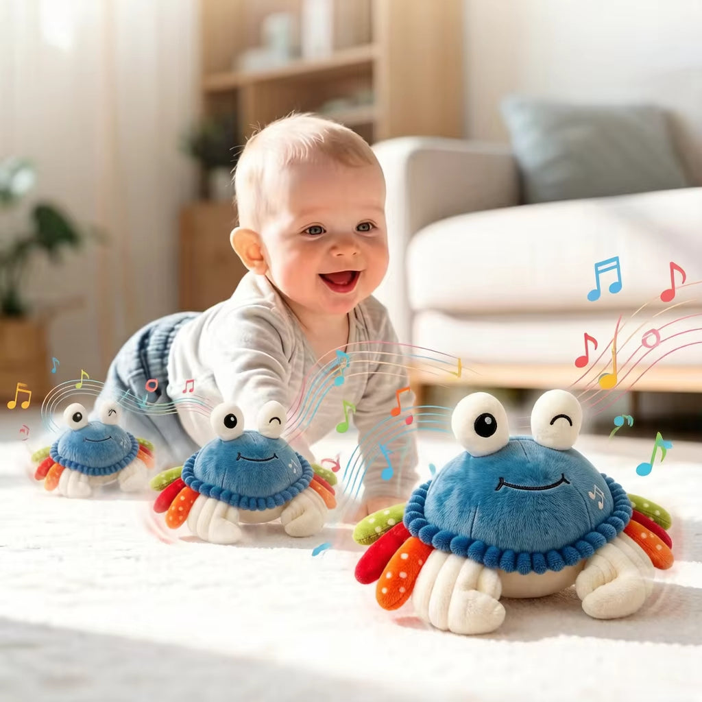 Electric Plush Crawling Crab Toys(USB Charger)