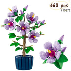 Hibiscus Bonsai Flower Building Block Set, 660 Pieces