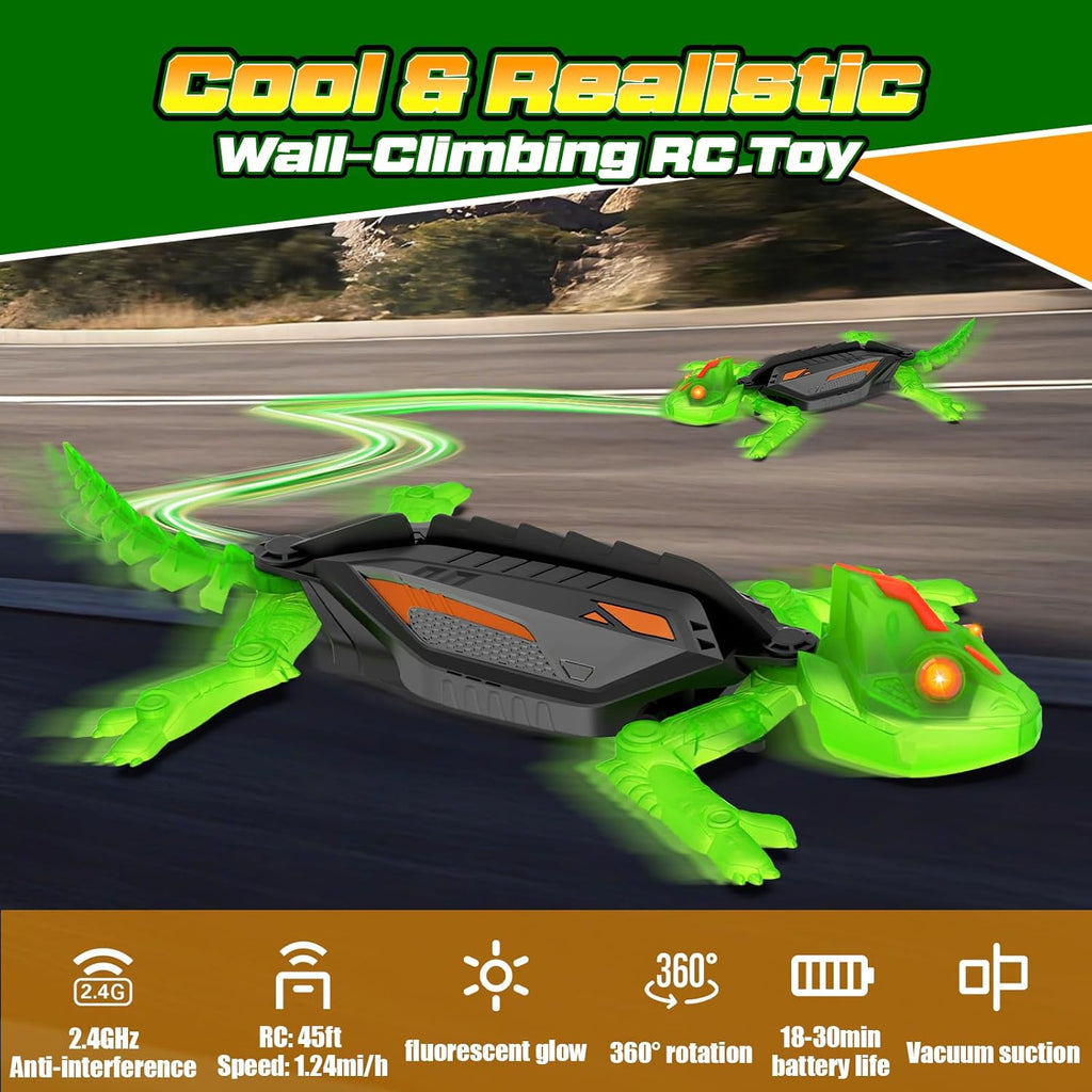 Wall Crawler Gecko RC Lizard Toy with LED Eyes